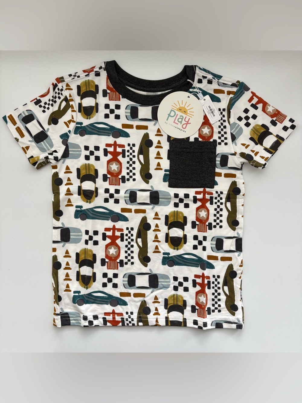 Little Sleepies PLAY Relaxed Pocket Tee (Bamboo) - Size 6